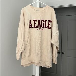 American Eagle Outfitters Cream Knit Sweater